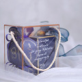 Boîte à bonbons de mariage de bonbons de cadeau transparent